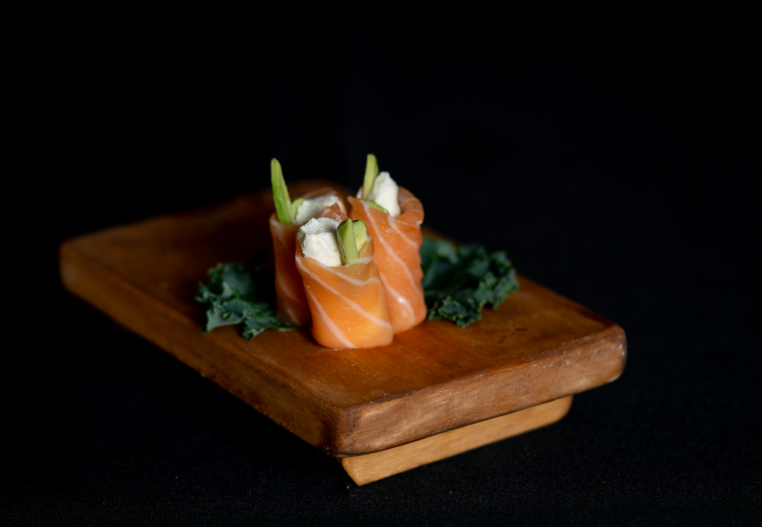 GEISHAS DE SALMON,PALTA Y QUESO_
