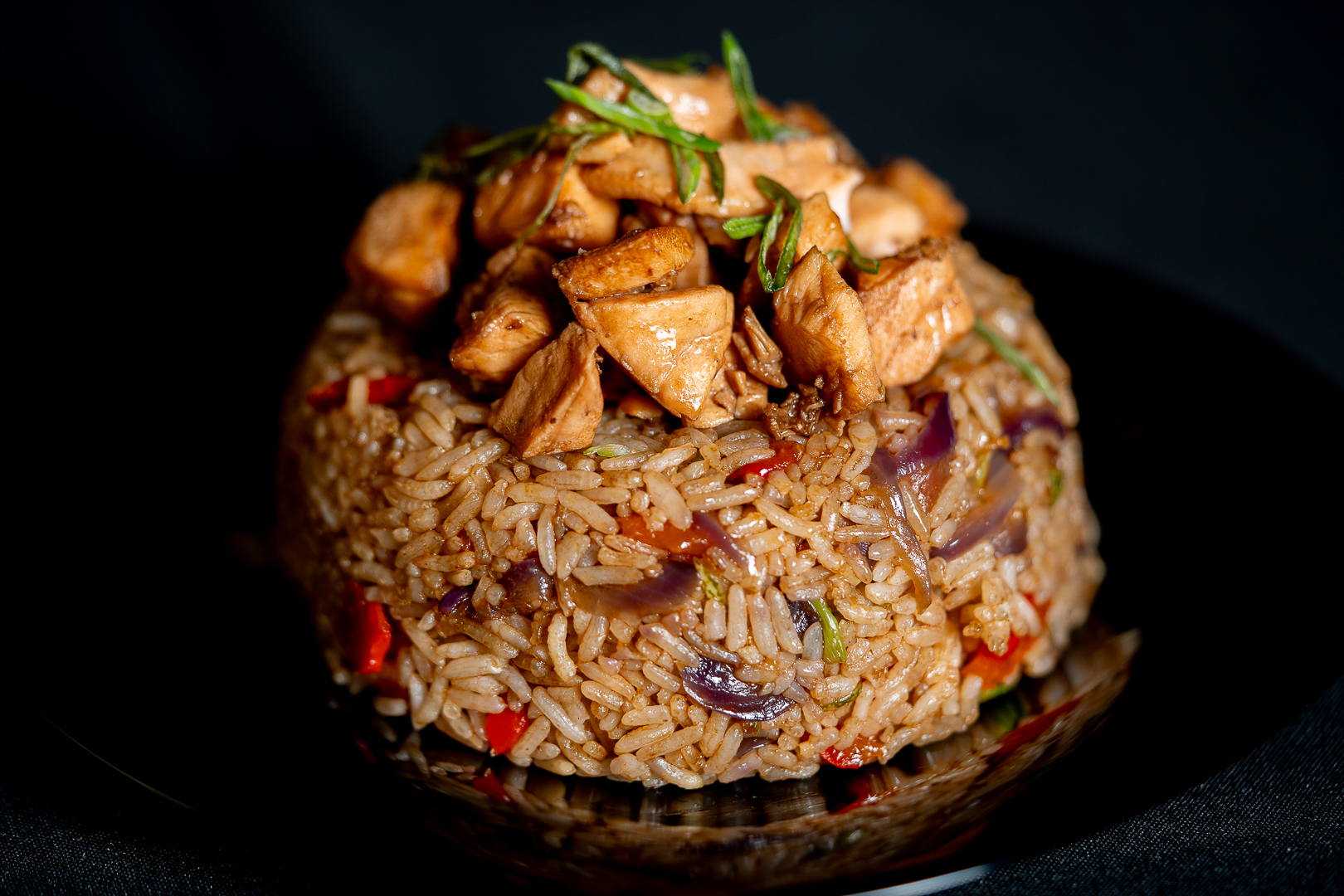 WOK DE ARROZ CON SALMON Y VEGETALES